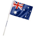 4" x 6" Australia Imprinted Staff Polyester Stick Flags